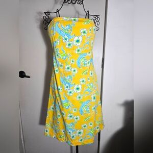 Lilly Pulitzer Strapless Yellow Summer Dress